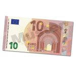 10 € Verrechnungsscheck